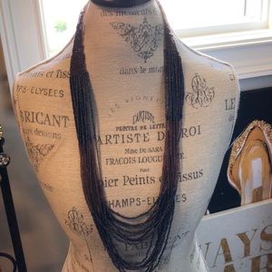 BEAUTIFUL MIXED PURPLE BEADED LONG NECKLACE💕